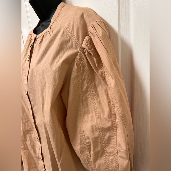 Ulla Johnson Button-Up Blouse with Puff Sleeves - Picture 2 of 8